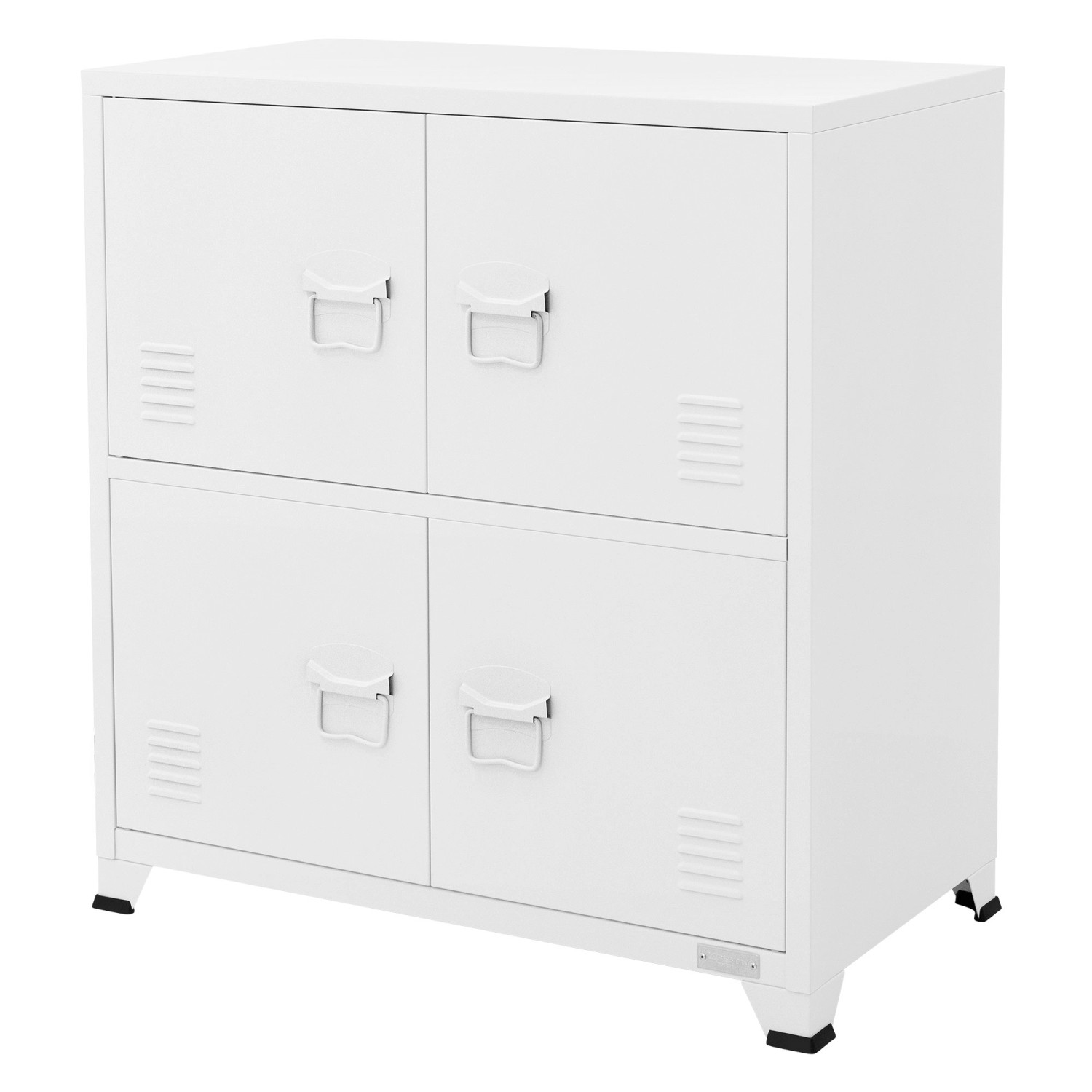 ML-Design Aktenschrank 75x40x80,5 cm Weiß aus Stahl Freistehender günstig online kaufen