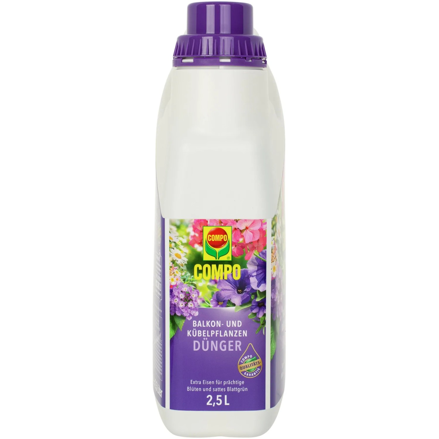 Compo Balkon- und Kübelpflanzendünger, 2,5l Flasche für üppige Blüten.