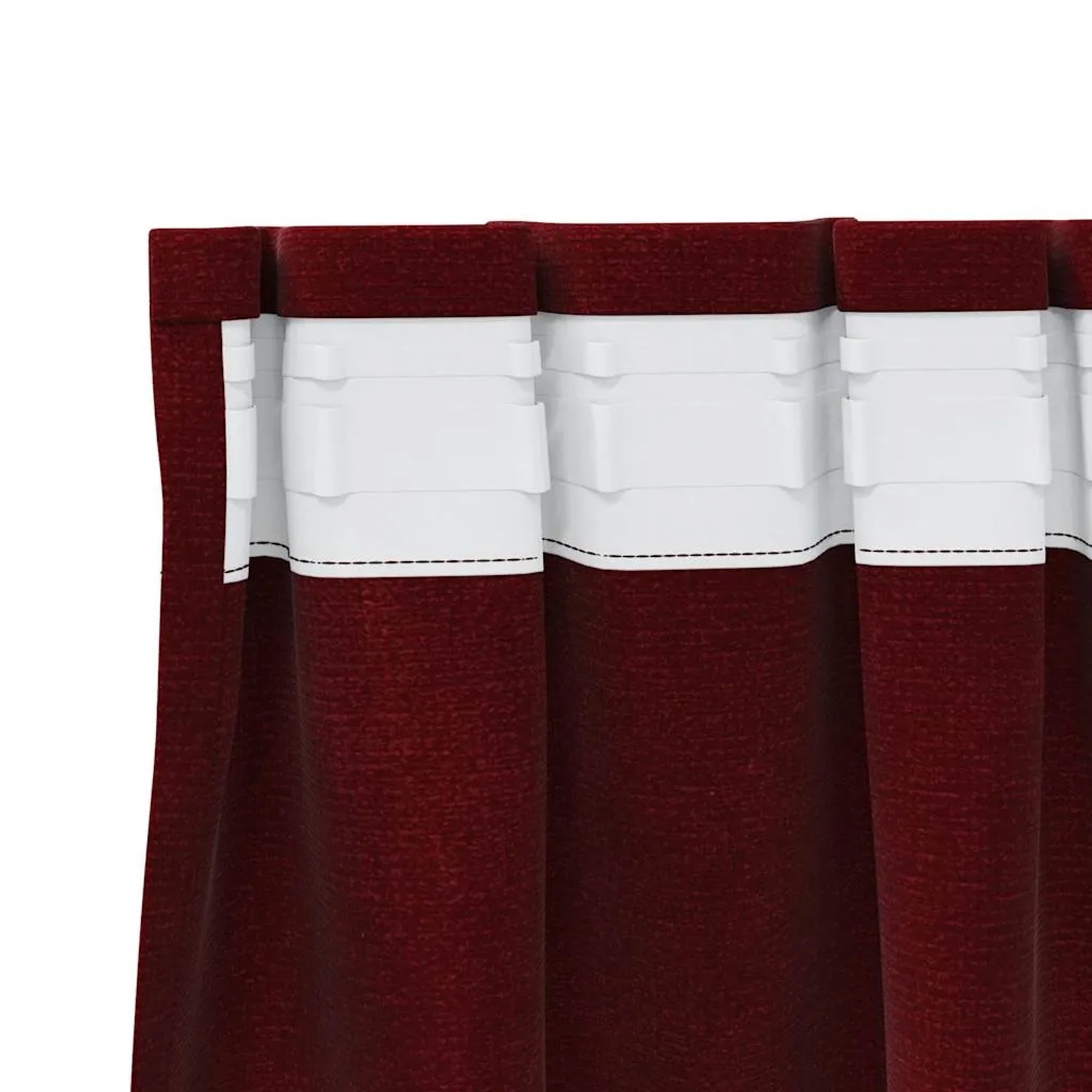 vidaXL Vorhänge 2 Stk Weinrot 140 x 245 cm Samt 4107306_5