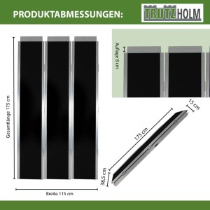 DREIBREIT TRUTZHOLM Auffahrrampe, 3-fach klappbar, 175cm, Tragkraft 1020kg, Aluminium, Zubehör für Autoanhänger.