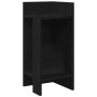 Schwarzer vidaXL Beistelltisch (2er-Set) mit 2 Ablagen, 25,5x27x60 cm. Praktischer Nachttisch.