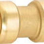 Steck-Muffe aus Messing, 22 mm Durchmesser, für Heizung und Wasserinstallation.