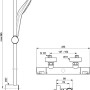 Technische Zeichnung Ideal Standard Ceratherm T50 Duschsystem mit Brausestange (900mm) und Maßen.