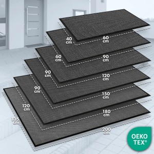 KARAT Schmutzfangmatte SKY Novo, anthrazit, verschiedene Größen. Fußmatte mit TPE-Rücken für Innen- und Außenbereiche.