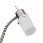 Moderne LED-Stehleuchte Max, 2-flammig, aus Stahl und Glas. Flexibel einstellbare Leselampe.
