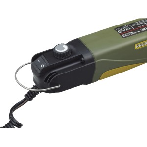 Proxxon STS 12/E Mini-Stichsäge mit Drehzahlregler und Kabelanschluss.