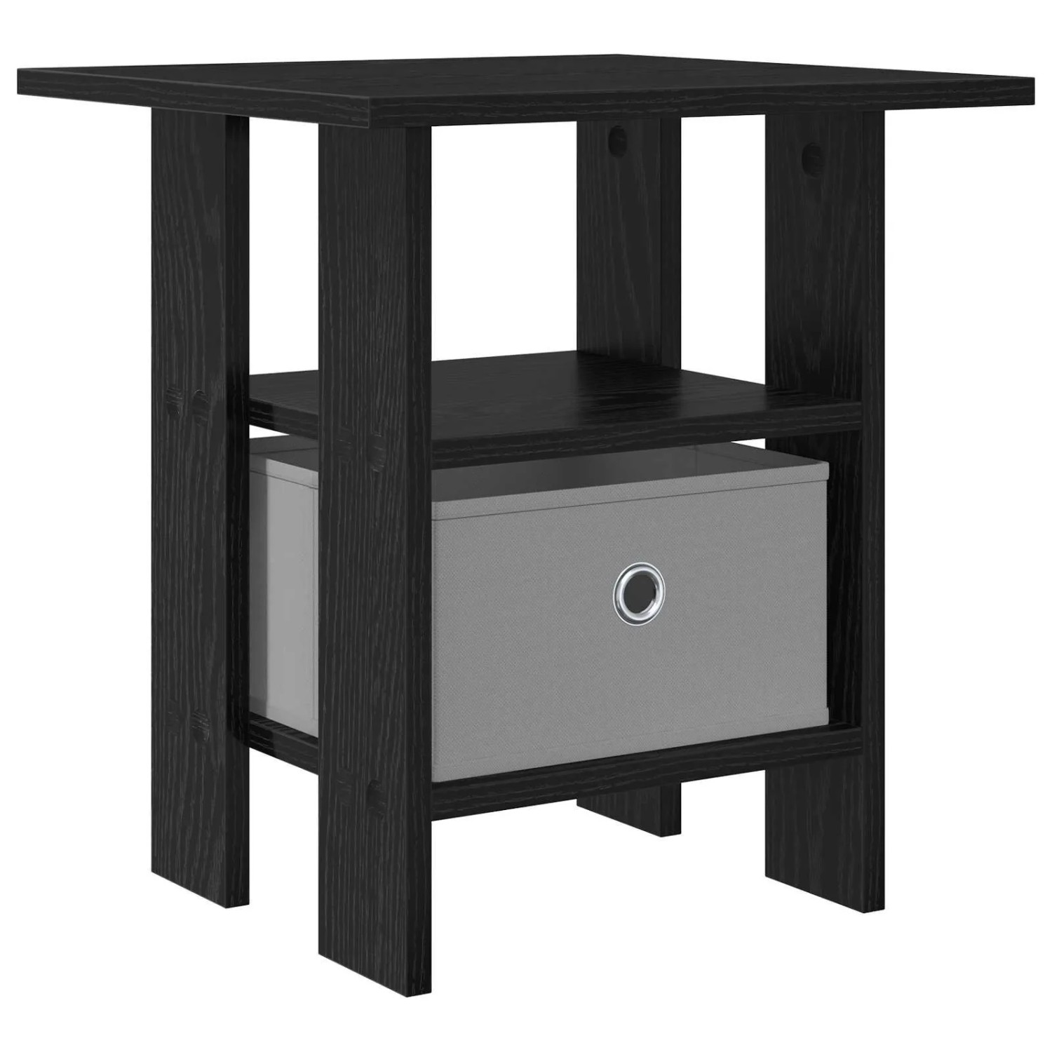 vidaXL Nachttisch Schwarz Eichen-Optik 41 x 40 x 45 cm Holzwerkstoff 8000422