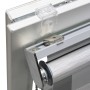 Detailaufnahme: Gardinia Doppelrollo de Luxe, 50x180 cm, grau, mit Montage-Details.