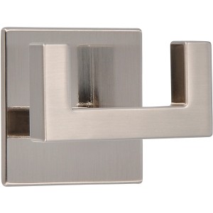 Siro Haken 2331, selbstklebend, edelstahlfarbig glänzend. Moderner Garderobenhaken aus Metall.