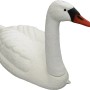 Weiße Ubbink Teichfigur Schwan, 54,5 cm hoch, als Dekoration für Teich oder Garten.