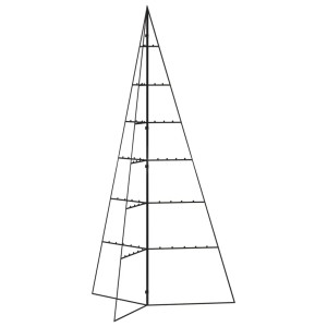 Schwarzer Metall-Weihnachtsbaum (140 cm) für DIY-Dekorationen.