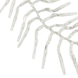 Detailaufnahme der warmweißen ECD Germany LED Cluster Lichterkette, Weihnachtsbeleuchtung.