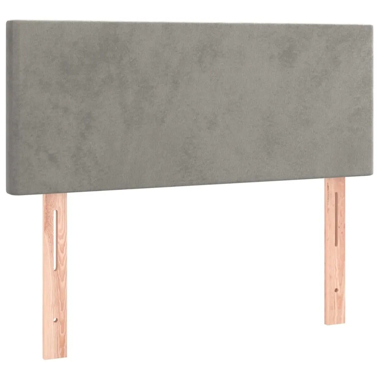 Hellgraues Boxspringbett Kopfteil aus Samt, 90x190 cm. Bett Zubehör für erholsamen Schlaf.
