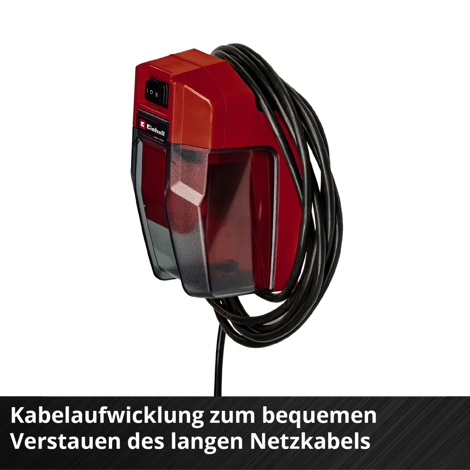 Einhell Akku-Wasserpumpe GE-DP 18/25 LL Li Solo mit Kabelaufwicklung.