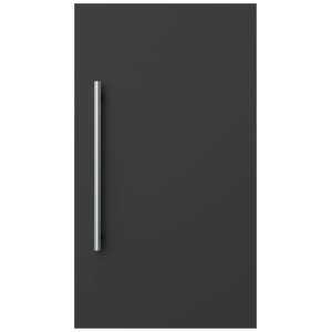 Posseik Hängeschrank, 62 cm, Grafit, mit silberfarbenem Griff. Badmöbel für platzsparende Badgestaltung.