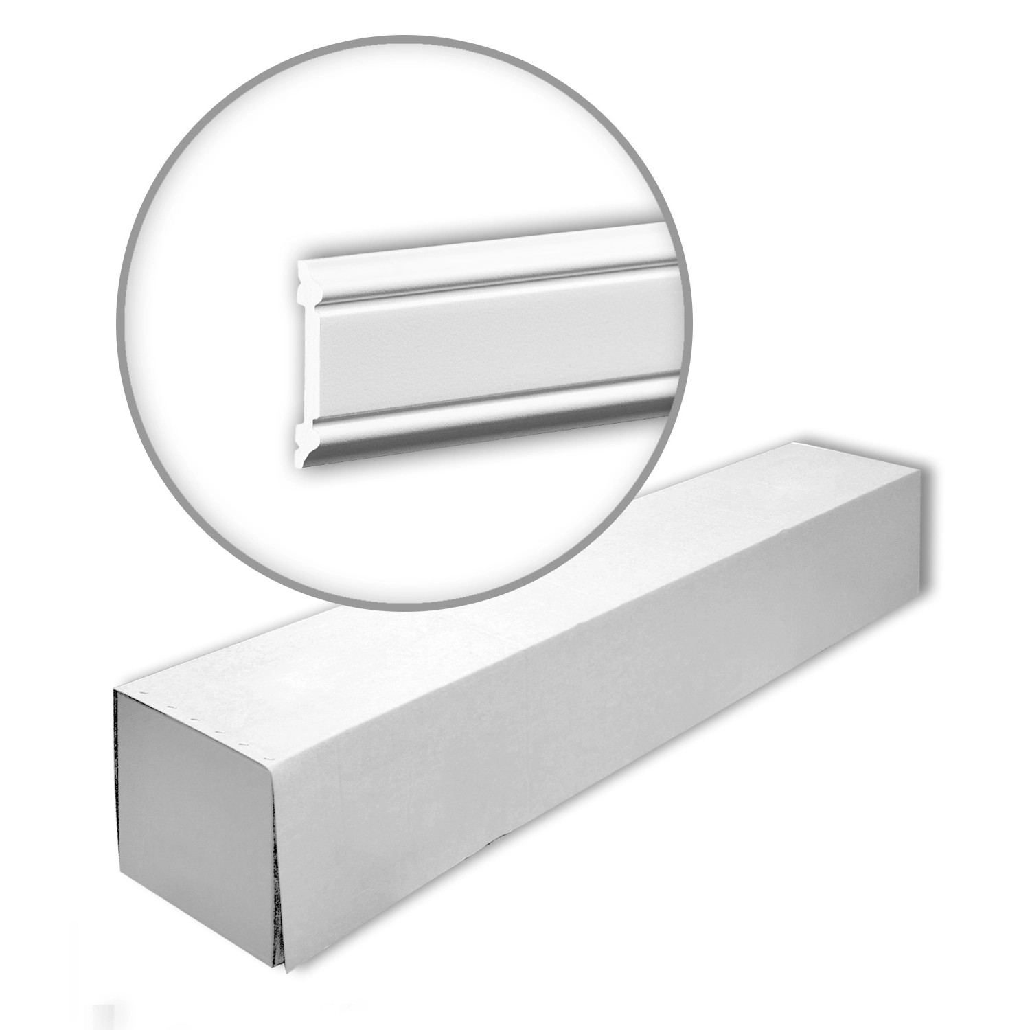 Thumbnail - PROFHOME 651384 Wand- und Friesleisten 1 Karton Set mit 32 Zierleisten 64 m Weiß