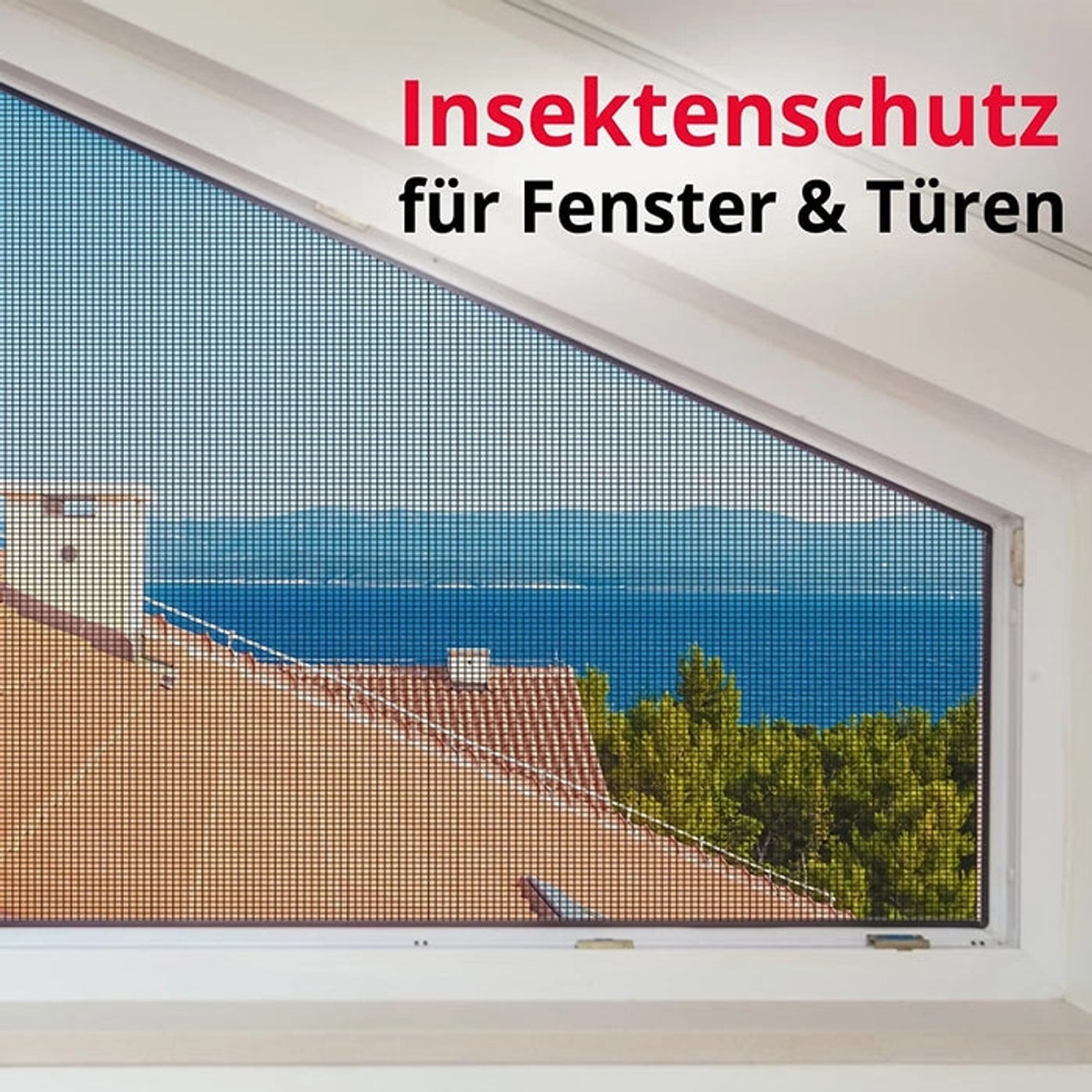 Zuschneidbares KARAT Fliegengitter aus Fiberglas für Fenster und Türen, 1,5 x 15 m.