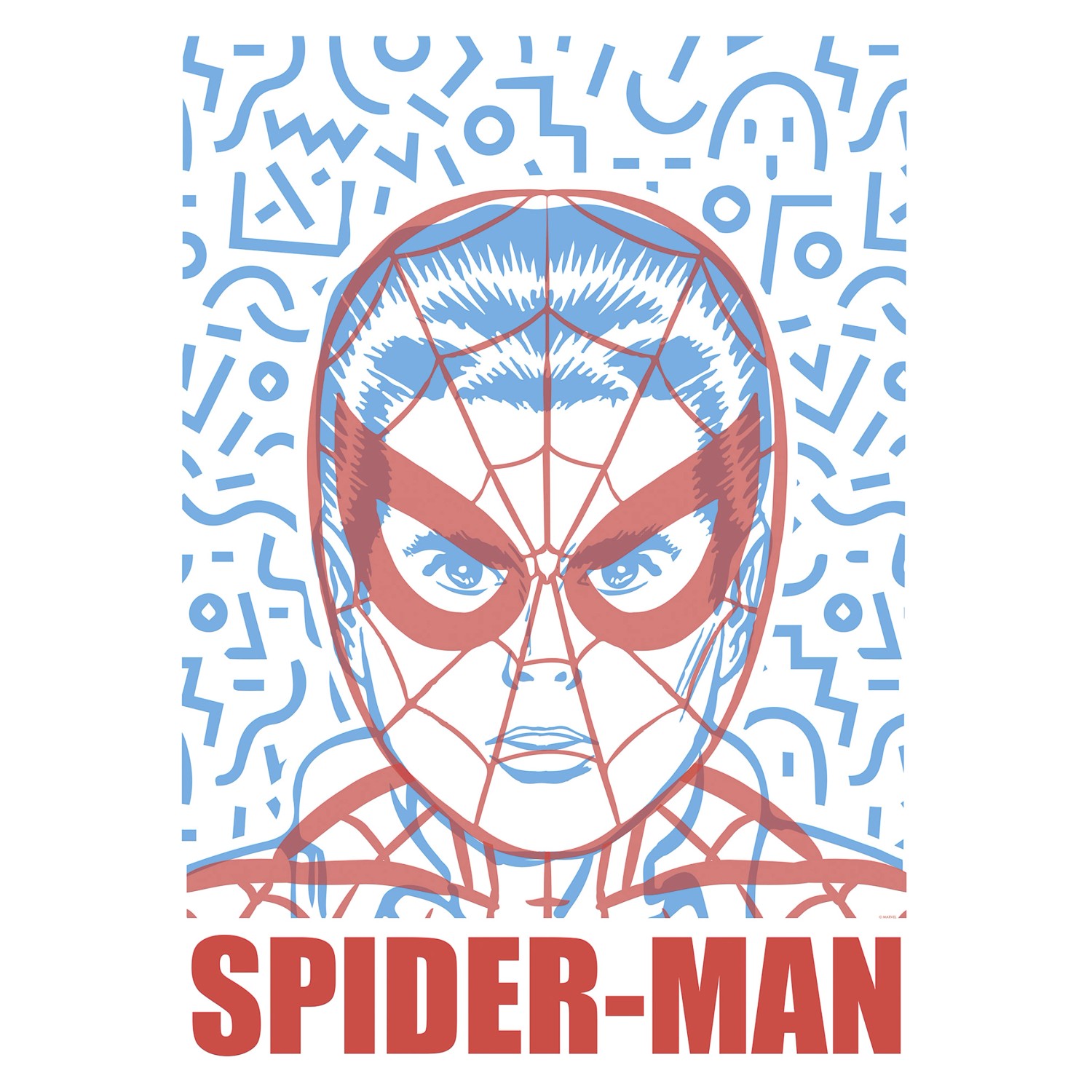Komar Wandbild Marvel Spider-Man Face 50 cm x 70 cm Blau günstig online kaufen