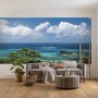 Vlies Fototapete The Sea View (400x200 cm) mit Meerblick im Wohnzimmer.