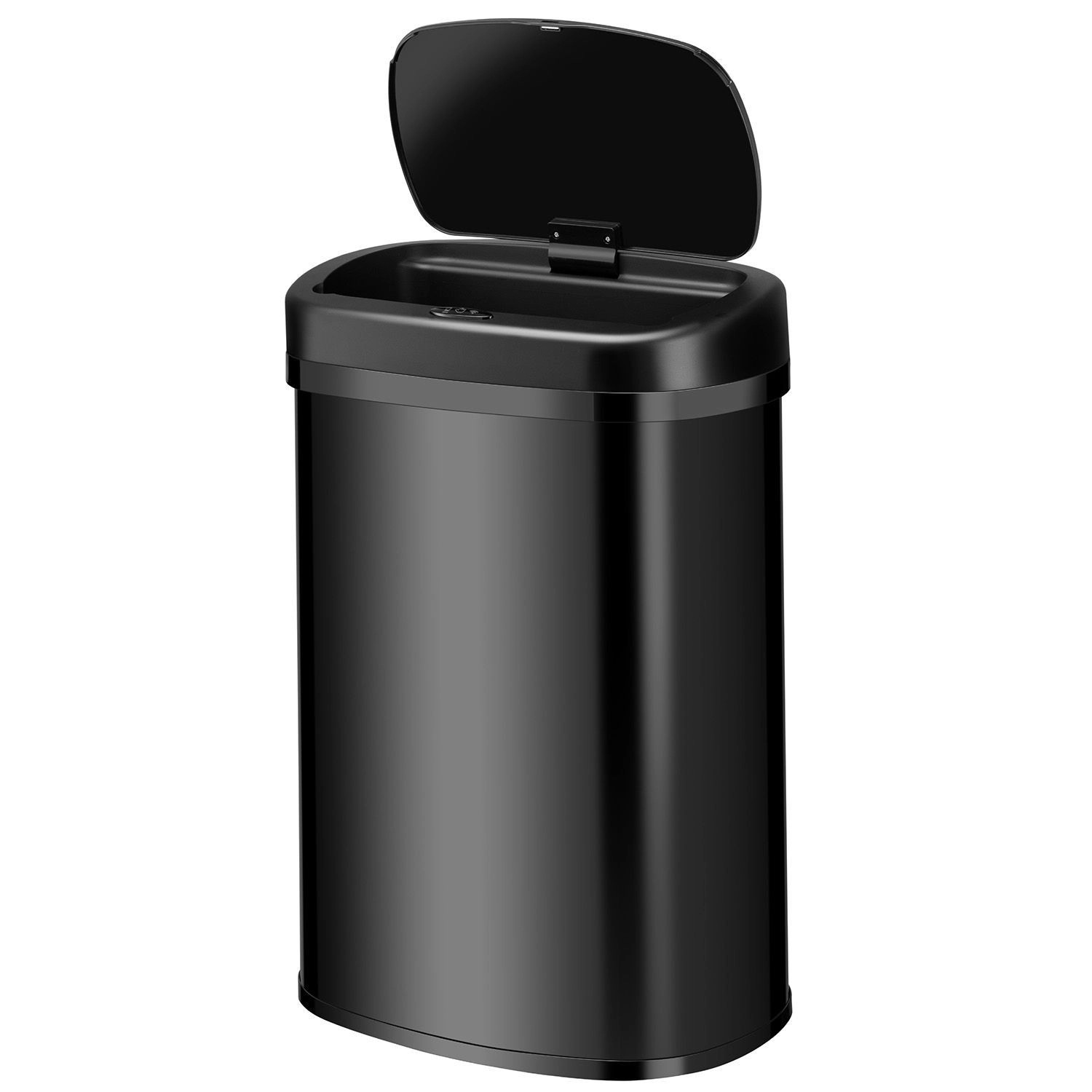 Juskys Mülleimer Viereckig mit Sensor 50 L Schwarz günstig online kaufen