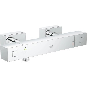 Grohe Grohtherm Cube Brause-Thermostat in Chrom mit EcoButton.
