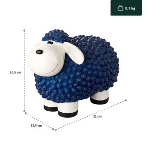 VERDOBA Bunte Mini Schafe Gartenfiguren Blau