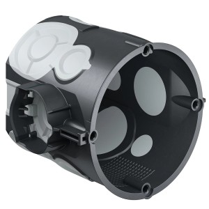 Kaiser Geräte-Verbindungsdose Econ 1555-21, schwarz-graue Unterputzdose mit Membran.