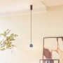 Moderne, blaue LED-Pendelleuchte Plarion von Lucande aus Aluminium, 1-flammig.