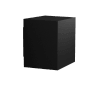 Schwarze Philips Hue Resonate LED-Außenwandleuchte mit einstrahligem Lichtkegel.
