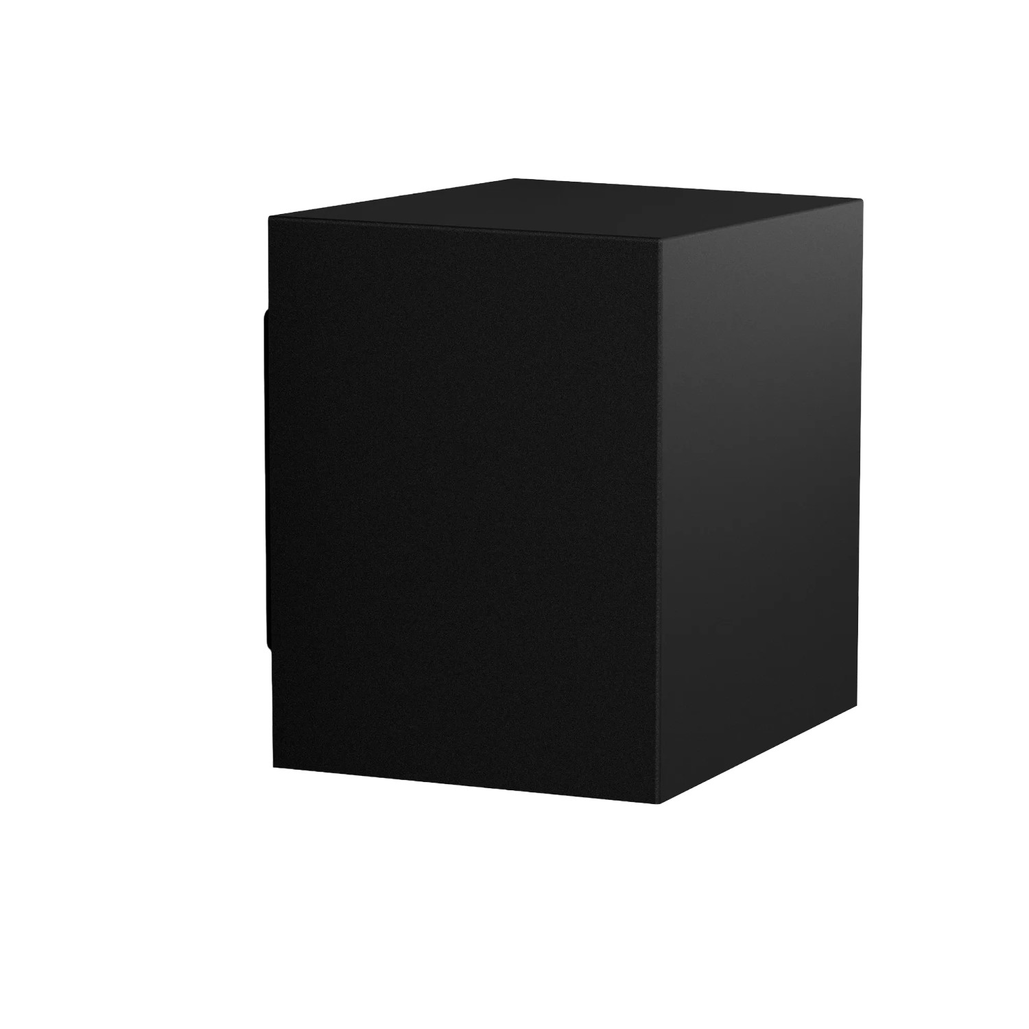 Schwarze Philips Hue Resonate LED-Außenwandleuchte mit einstrahligem Lichtkegel.