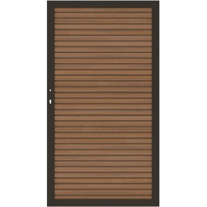 Einzeltor System Neo WPC Platinum Teak-Braun 98 cm x 180 cm