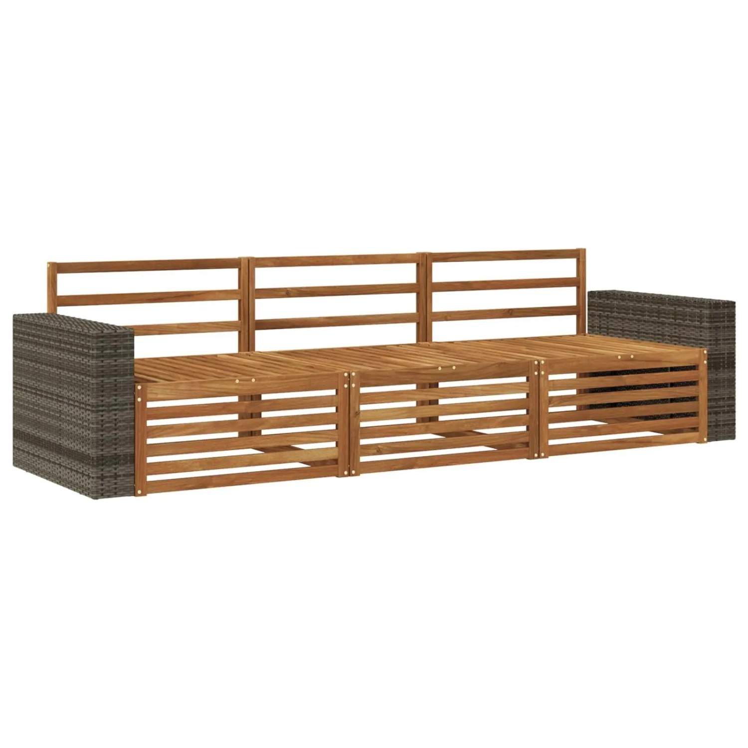 vidaXL Outdoor-Sofagarnitur 3 Stk Natur Massivholz Akazie 3382977