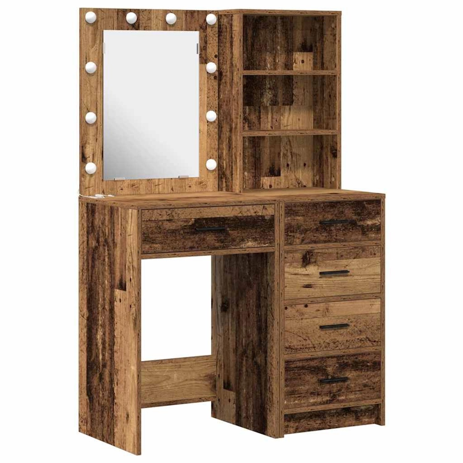 vidaXL Schminktisch 2-Tlg Braun 50 x 41 x 135 cm Holzwerkstoff 3334207 günstig online kaufen