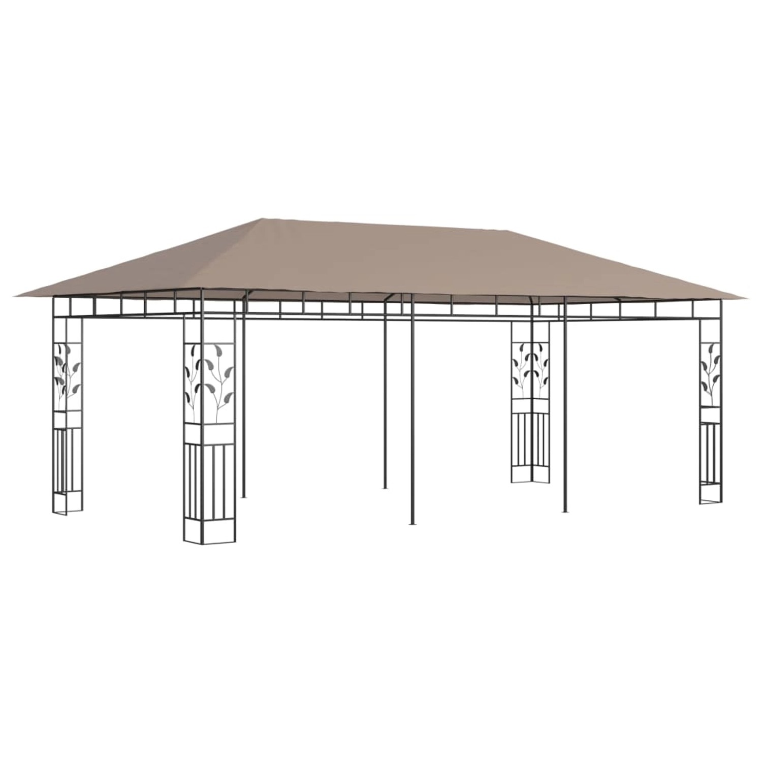 vidaXL Pavillon mit Moskitonetz 6x3x2,73 m Taupe 180 g/m2