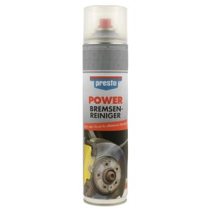 Graue Presto Bremsenreiniger Power Spraydose 600 ml für Autopflege. Reinigt Bremsen, Motoren & Maschinen.