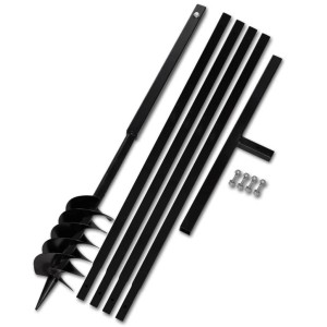 vidaXL Erdbohrer mit Griff 120 mm Verlängerungsrohr 5 m 270523