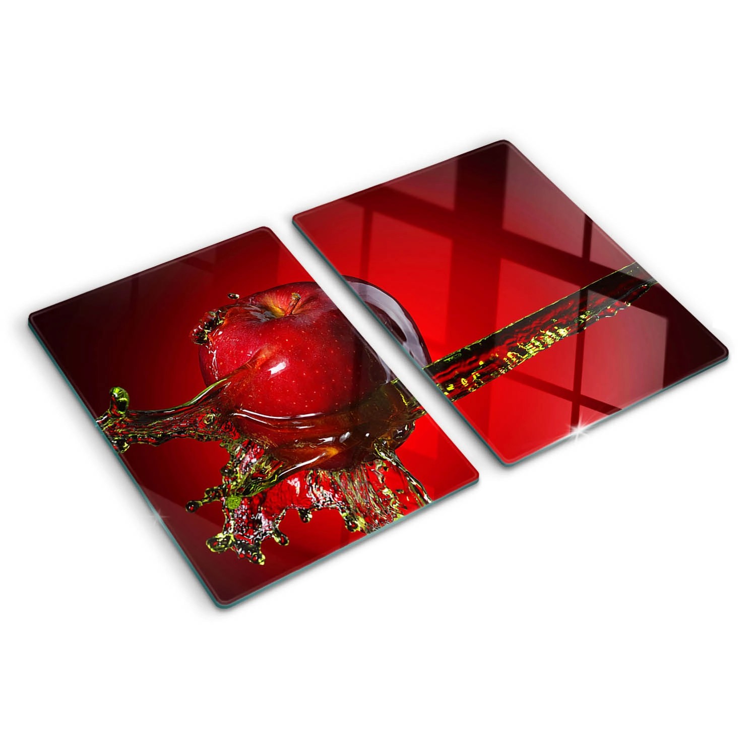 Tulup Herdabdeckplatte SET aus 2 Stück 40x52 cm Schneidebrett Glas Schutzpl günstig online kaufen