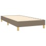Boxspringbett Taupe 90x190 cm, Stoffbezug, ohne Matratze.