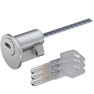 Basi Profil-Außenzylinder, gleichschließend, mit 3 Schlüsseln. Ideal für Türzusatzschlösser.