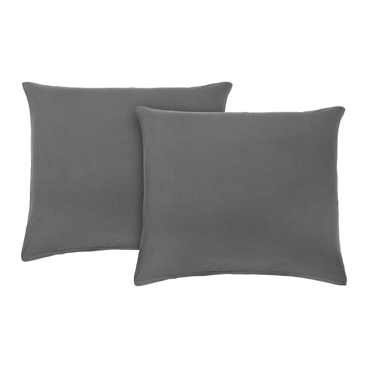Modern Living Kissenhüllen-Set Basic Anthrazit ca. 80x80cm, 2 Stk.