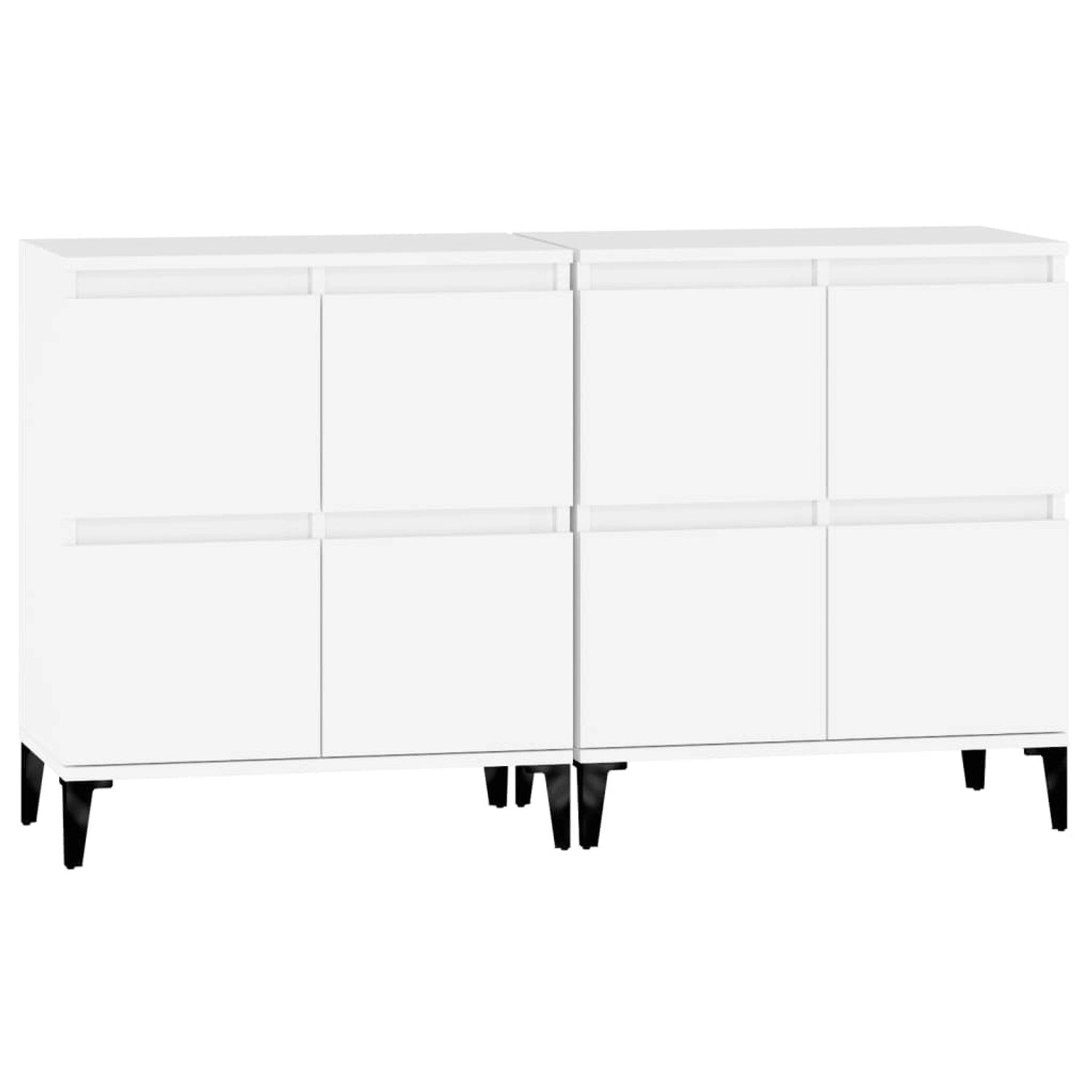 vidaXL Sideboards 2 Stk Weiß 60x35x70 cm Holzwerkstoff 3185759