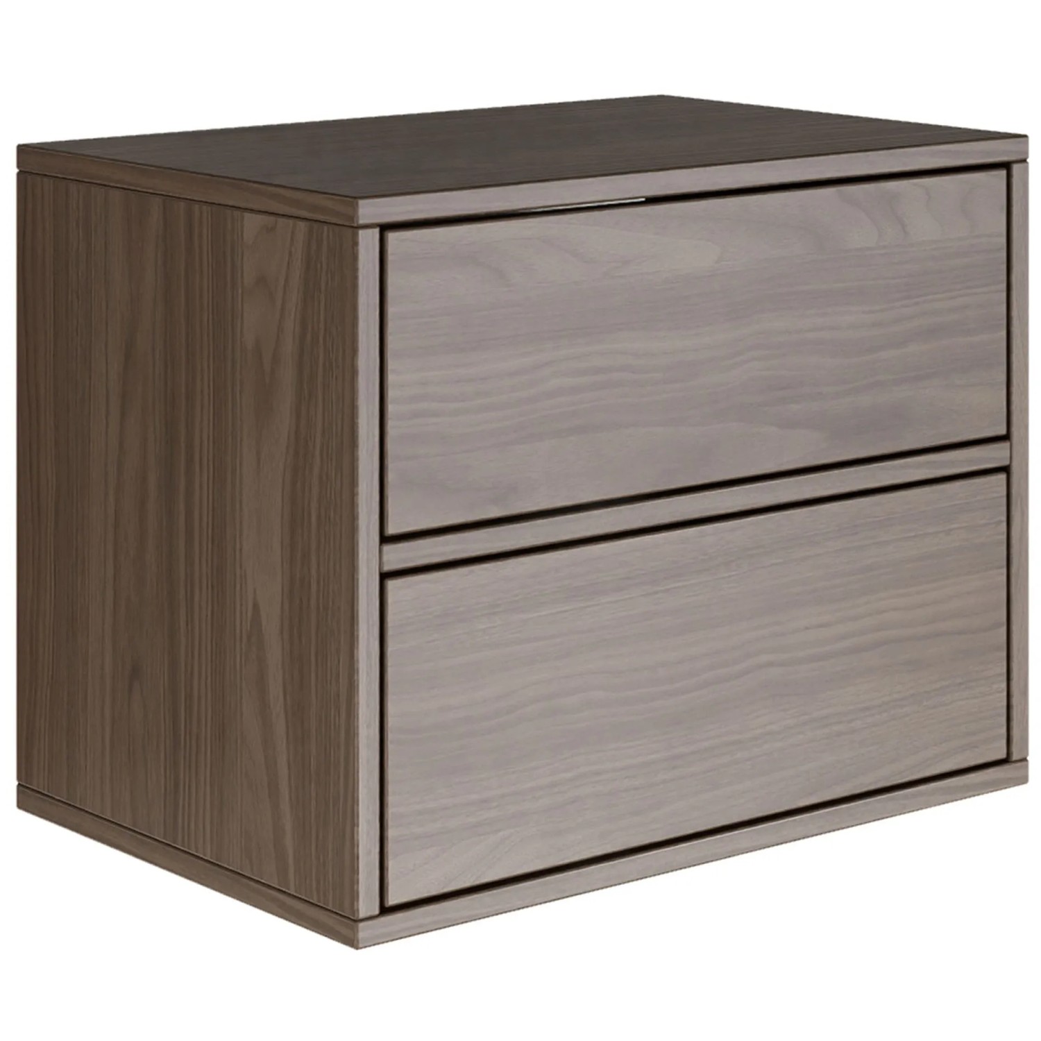 Selsey Nachttisch Framme Hängend mit Zwei Schubladen Nussbaum Optik 50 cm günstig online kaufen