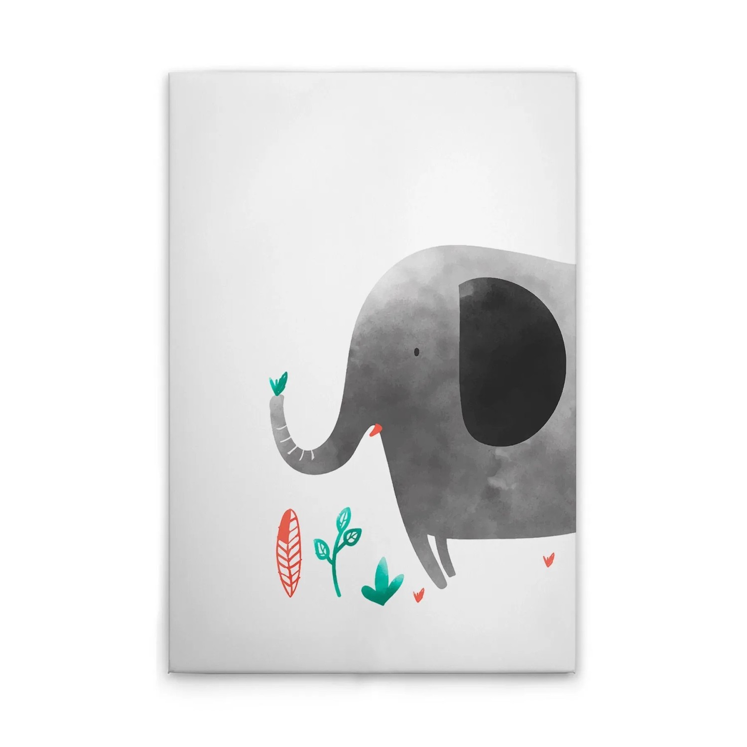 Tadessi Leinwandbild - M1-No.51416 - Kinderzimmer Aquarell Elefant - 60 x 90 cm - Querformat