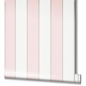 Marburg Vliestapete Ivy Nov mit Streifen in Weiß und Rosa.