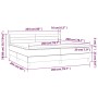 vidaXL Boxspringbett Rosa 200x200 cm mit Matratze, Maßangaben.