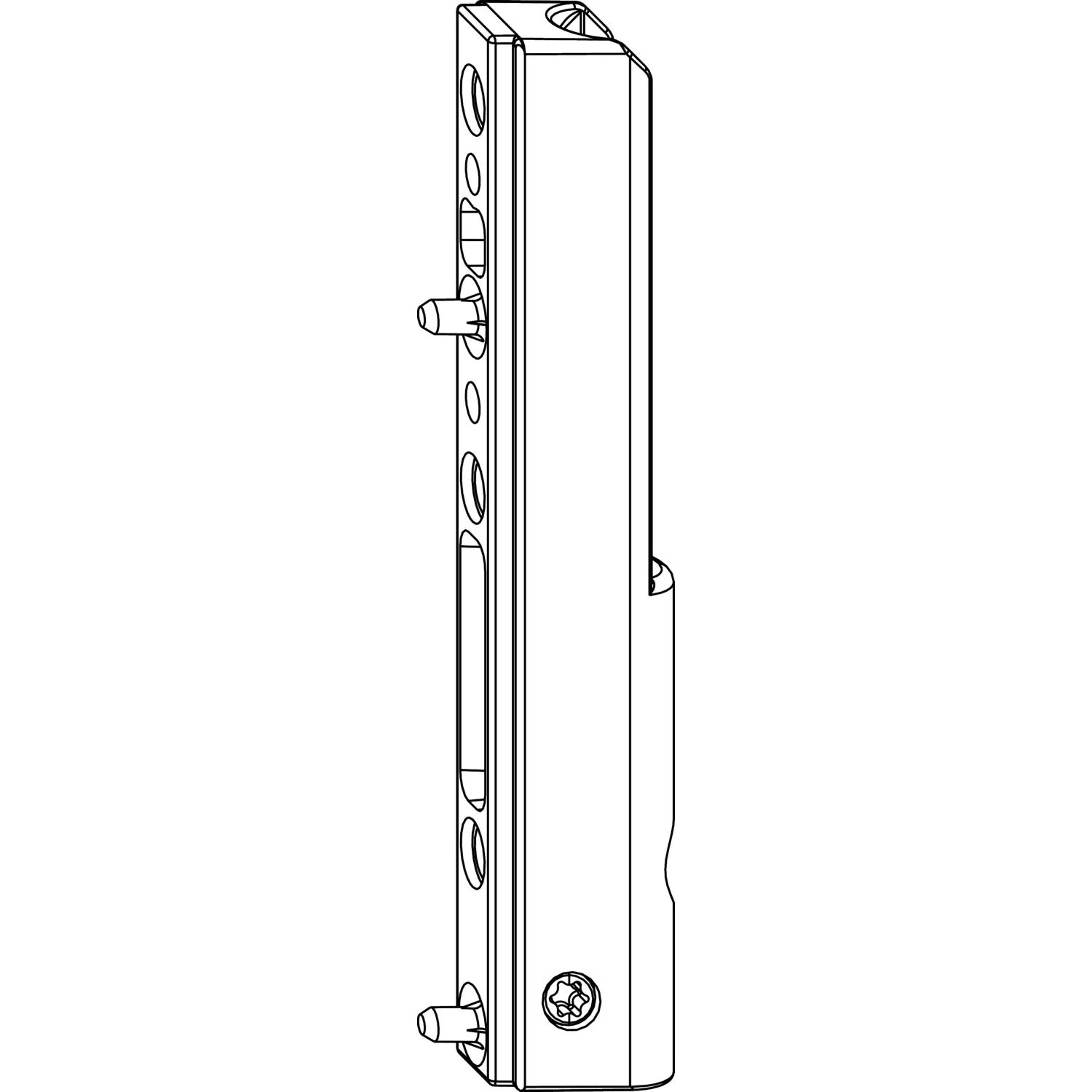 Maco Ecklagerband Pvc mit 3mm Positionszapfen Belastbar bis 100kg Silber