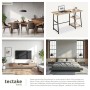 Tectake Schreibtisch Paisley im Industrial Style mit Holz und Stahl, Eiche Sonoma Dekor.