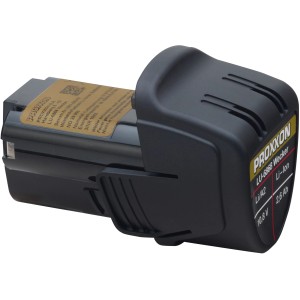 Proxxon Li-Ionen Akku Li/A2 für Elektrowerkzeuge, schwarzes Gehäuse.