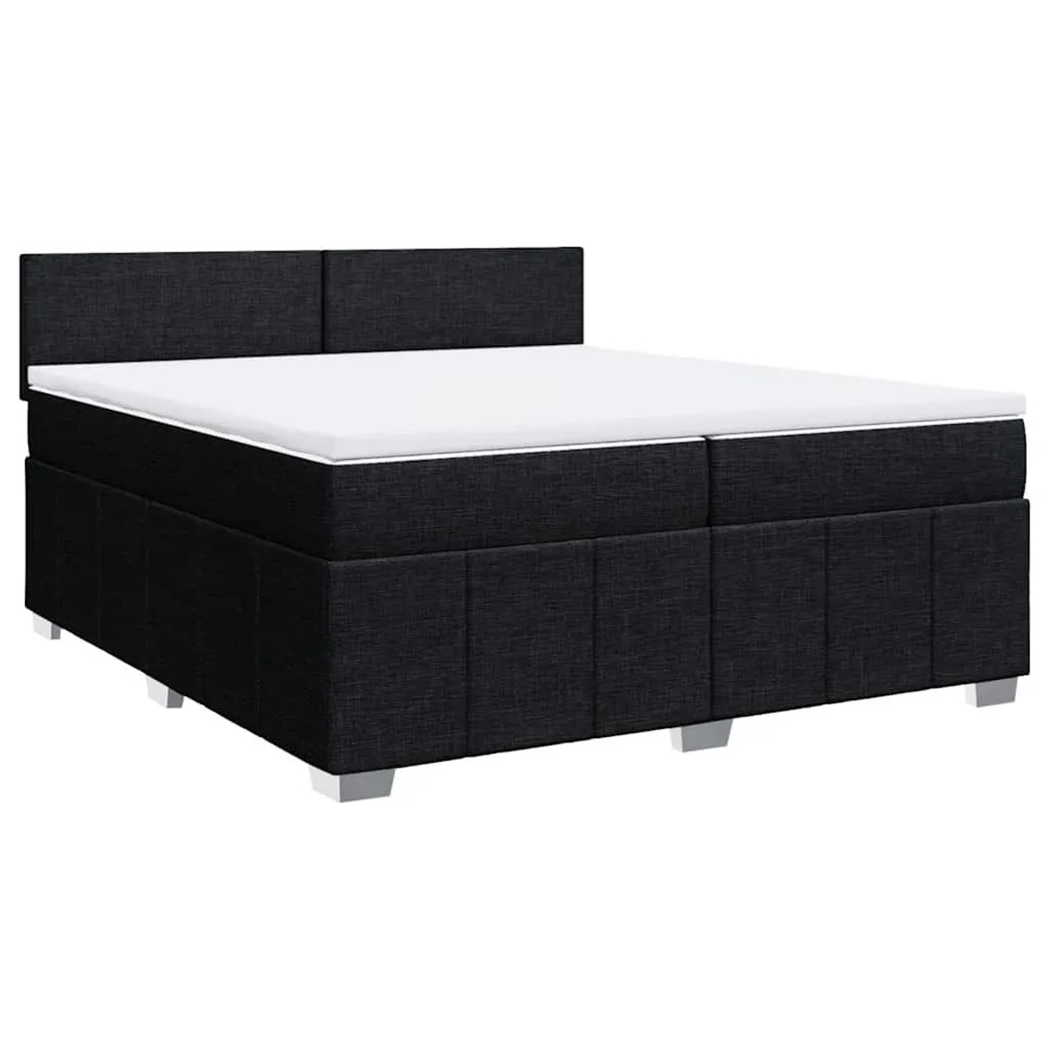 vidaXL Boxspringbett mit Matratze Schwarz 200x200 cm Stoff 3289470 günstig online kaufen