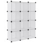 vidaXL Aufbewahrungswürfel-Organizer mit 12 Würfeln und Türen Transparent PP 340555_6